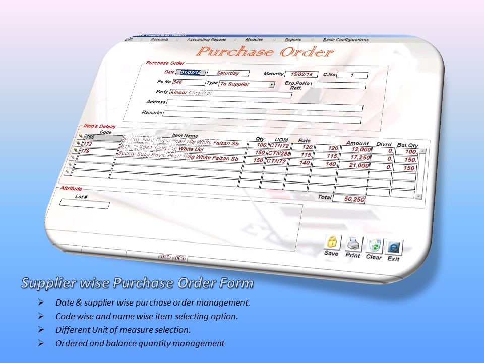 Purchase Order Form